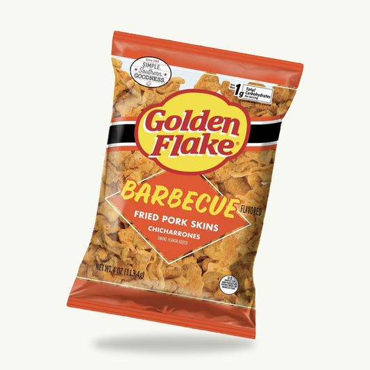 Golden Flake Barbecue Pork Skins Chicharrones 4oz — enhanced product photo