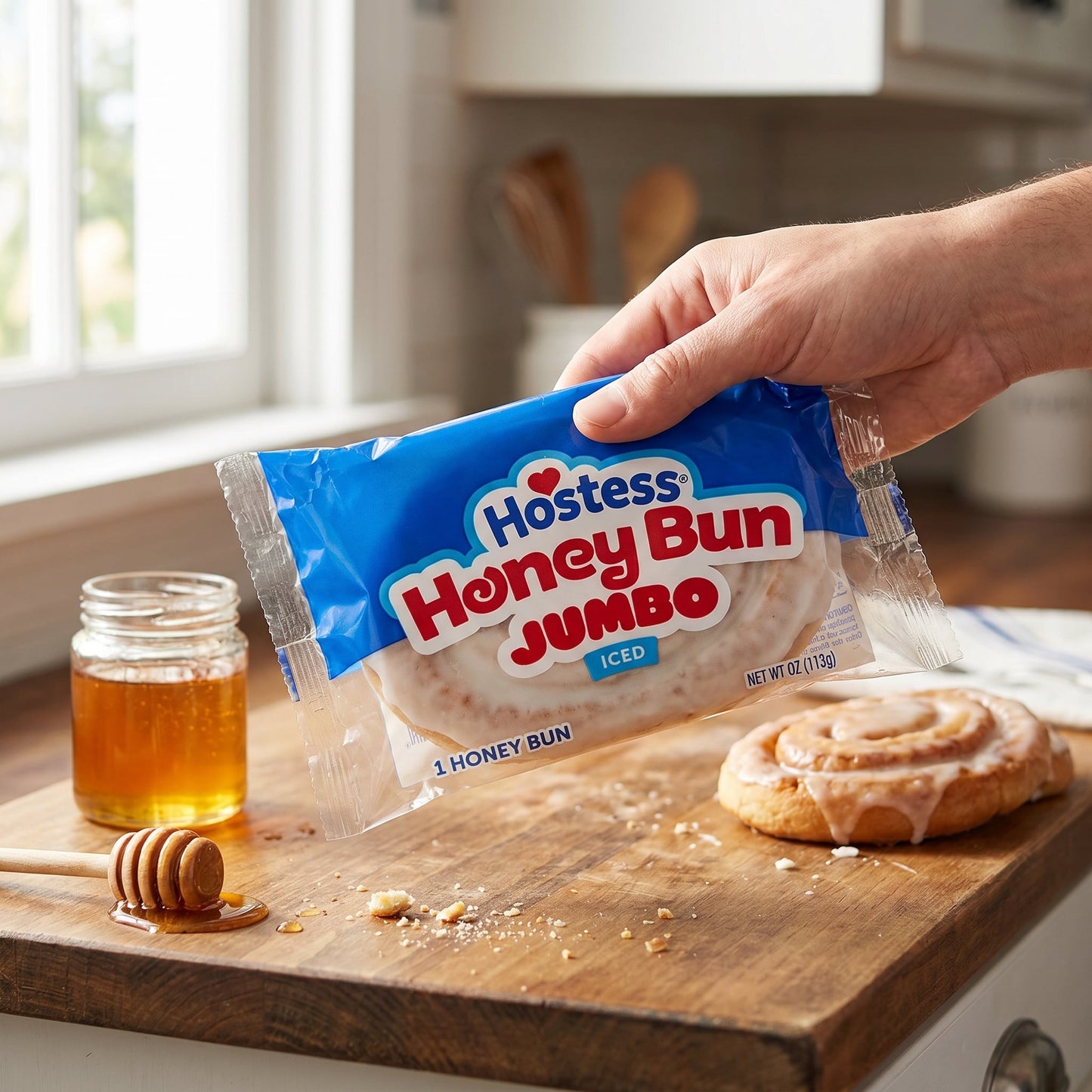 Hostess Jumbo Honey Bun Iced 4oz — ugc scene