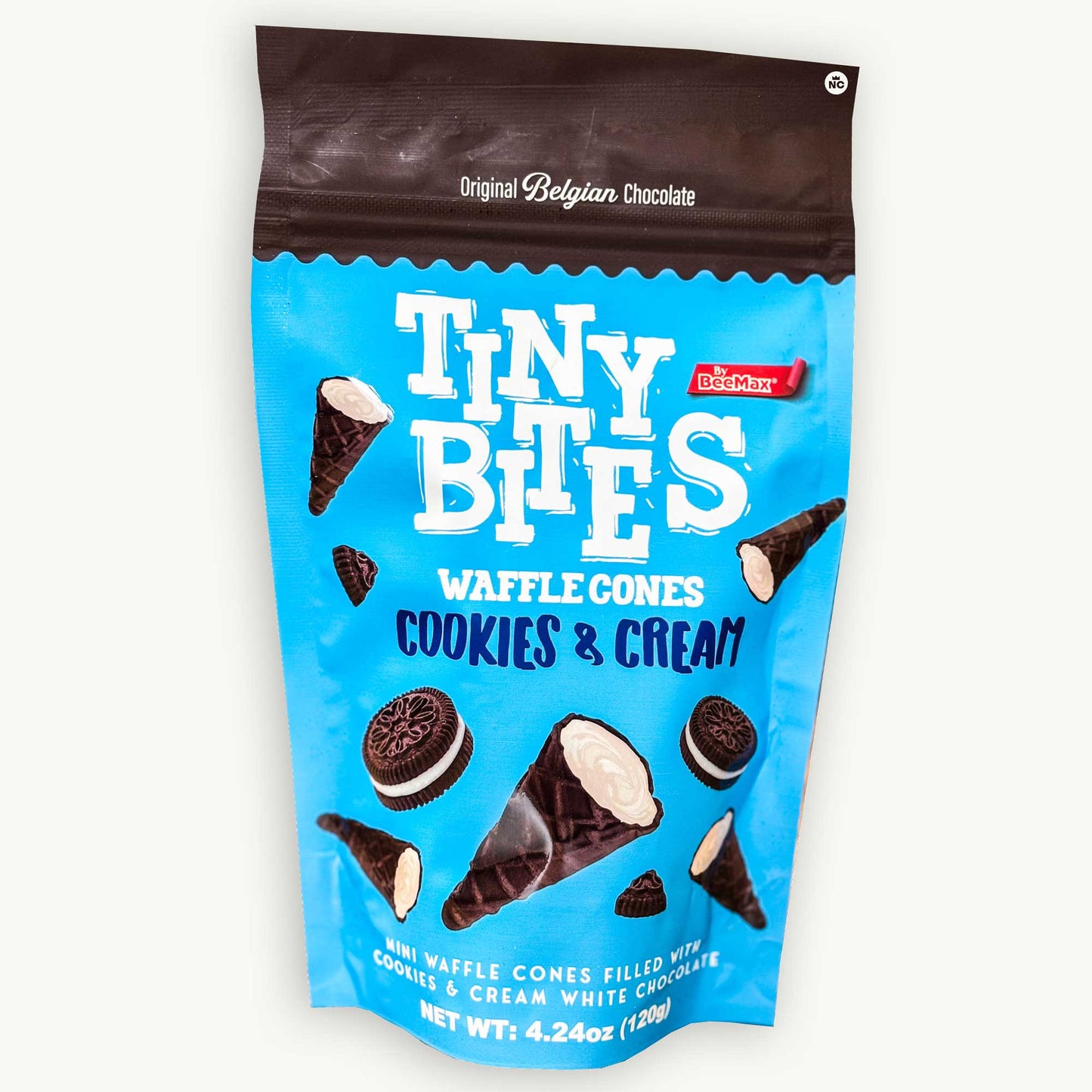 BeeMax Tiny Bites Cookies & Cream Waffle Cones 4.24oz