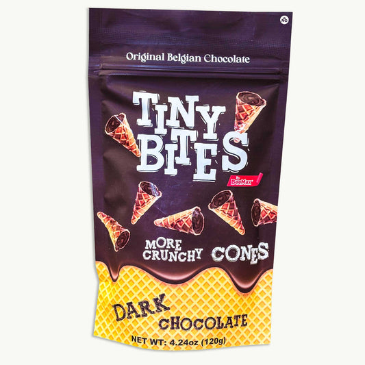 BeeMax Tiny Bites Belgium Dark Chocolate Waffle Cones 4.24oz