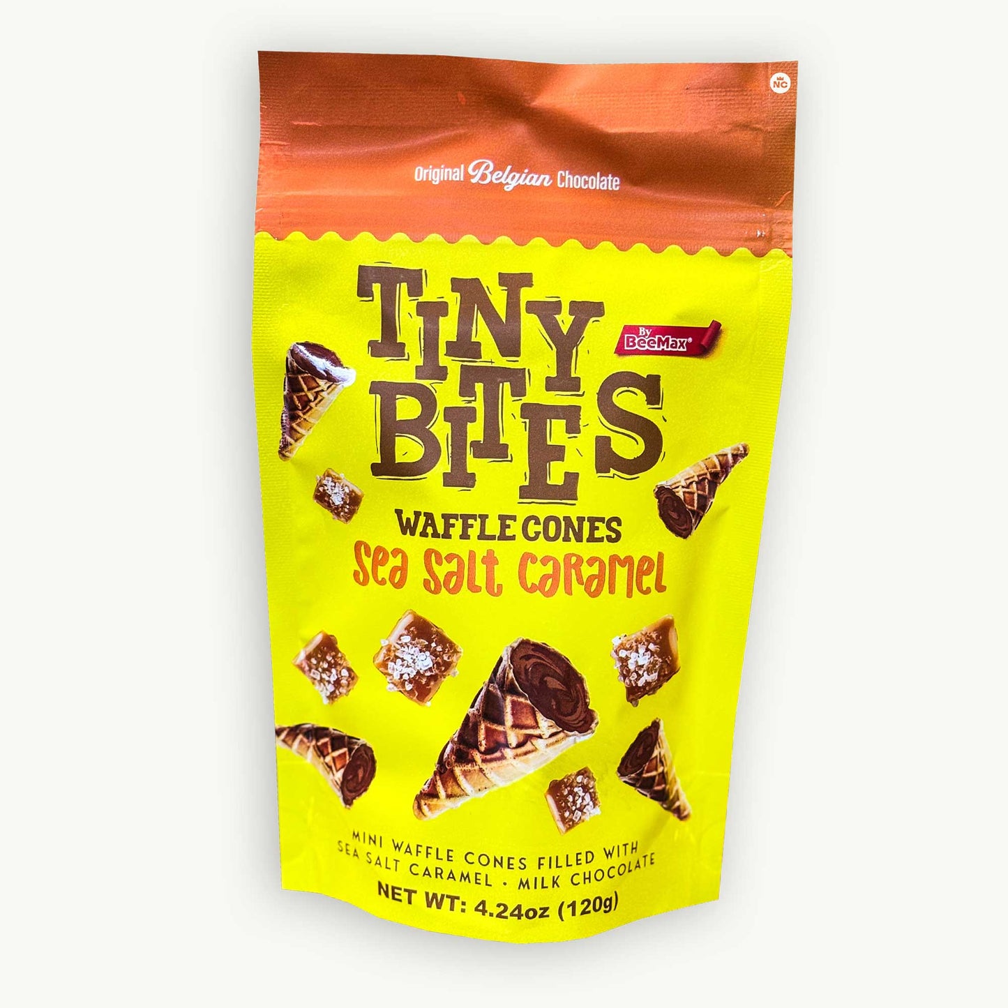 BeeMax Tiny Bites Sea Salt Caramel Waffle Cones 4.24oz