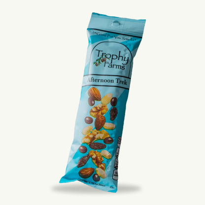 Trophy Farms Afternoon Trek Trail Mix — Nuts, Dark Chocolate & Raisins, 1.75 oz — enhanced product photo
