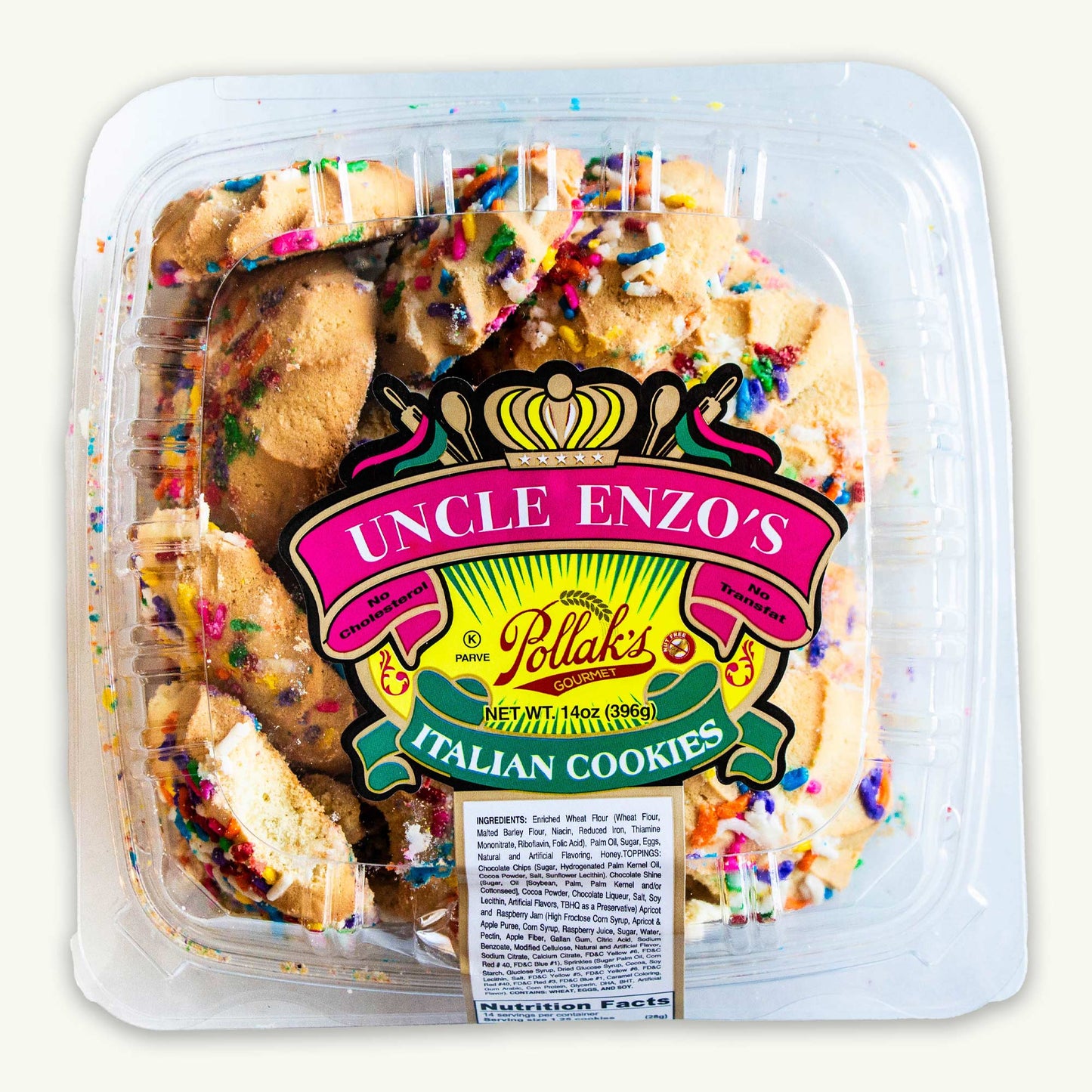 Uncle Enzo's Italian Italian Rainbow Sprinkle Cookies 14oz