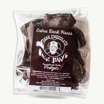 Uncle Jerry's Extra Dark Chocolate Pretzel Pieces 8oz