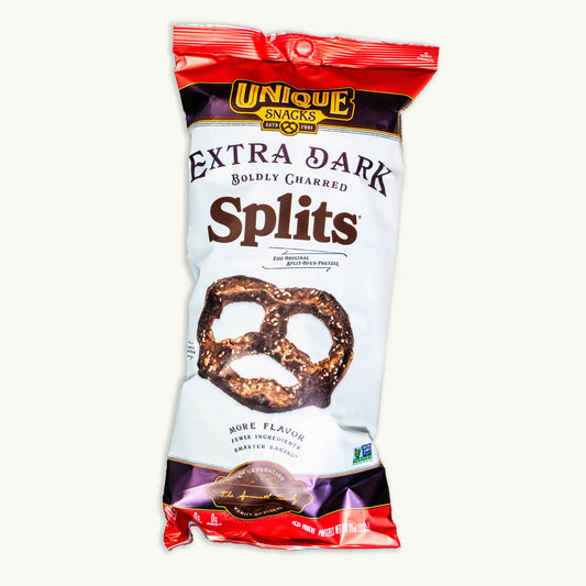 Unique Extra Dark  Pretzels Splits 11oz