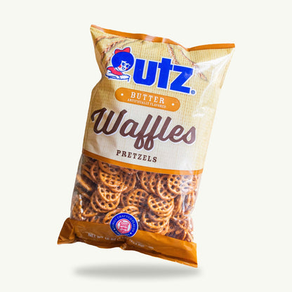 Utz Butter Waffles Pretzels 16oz — enhanced product photo
