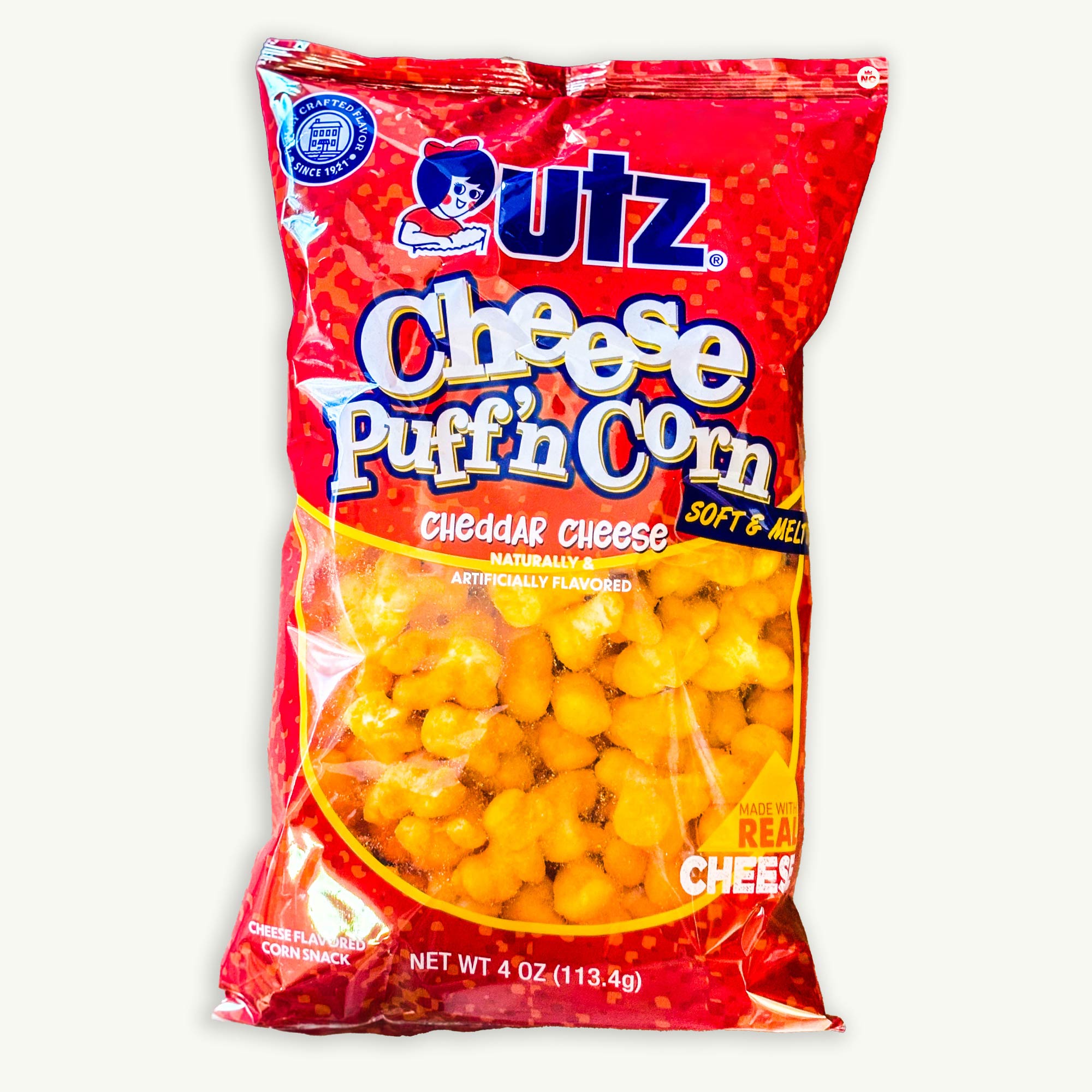 Utz Cheese Puffin Corn Cheddar Puffs 4oz – Noble Crunch