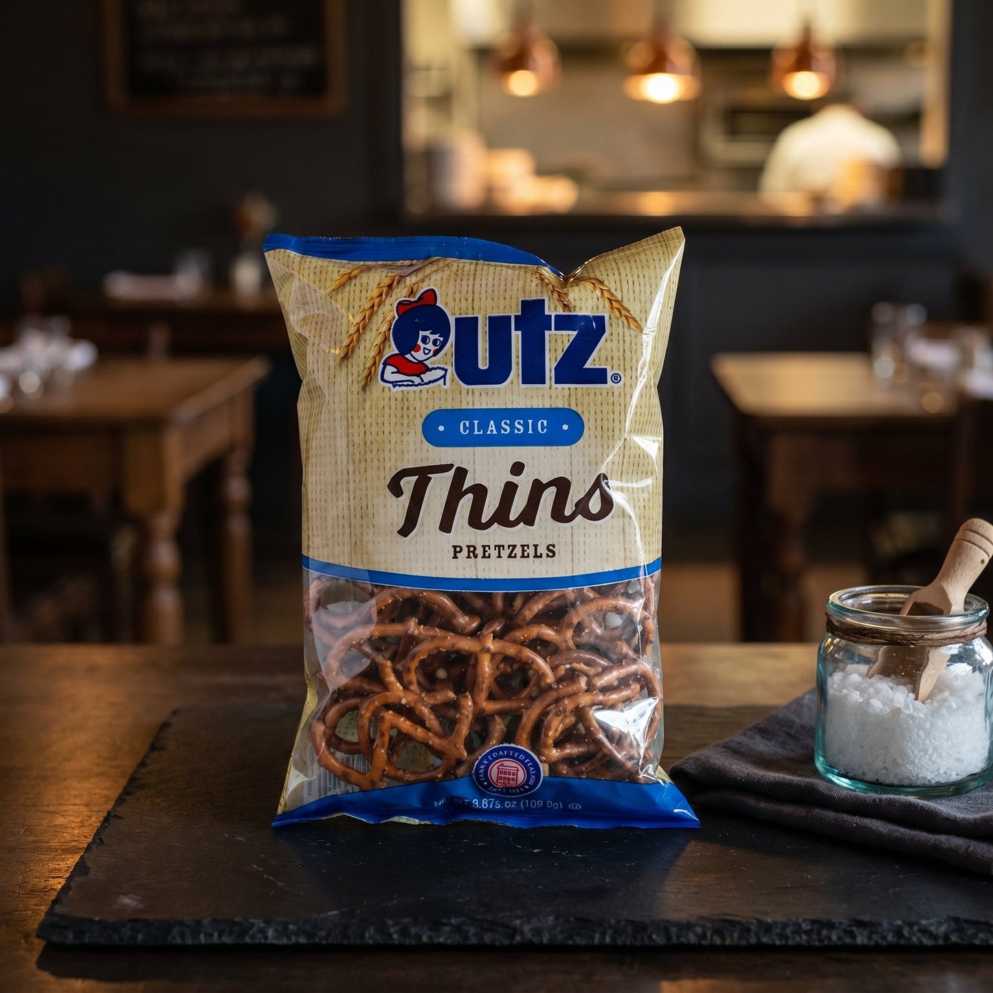 Utz Classic Thins Pretzels 3.87oz — fine scene