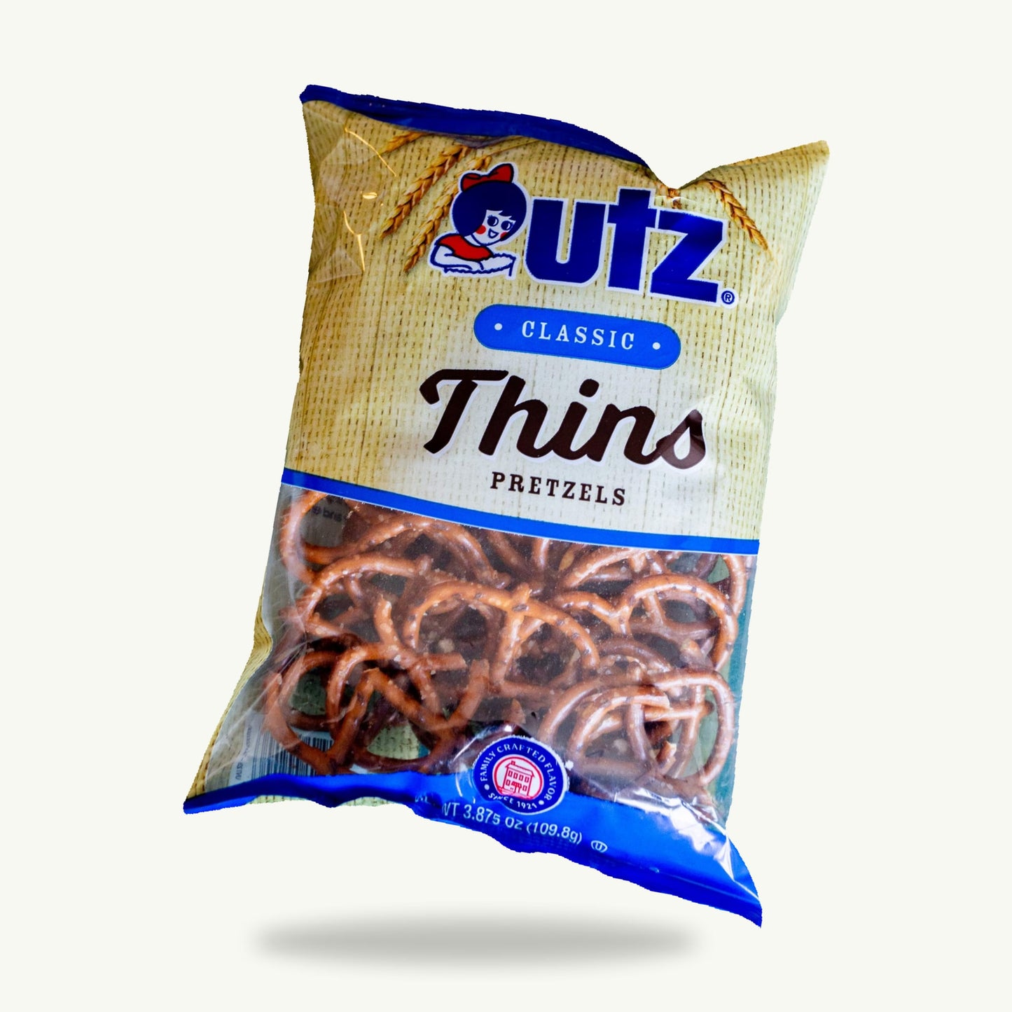 Utz Classic Thins Pretzels 3.87oz — enhanced product photo