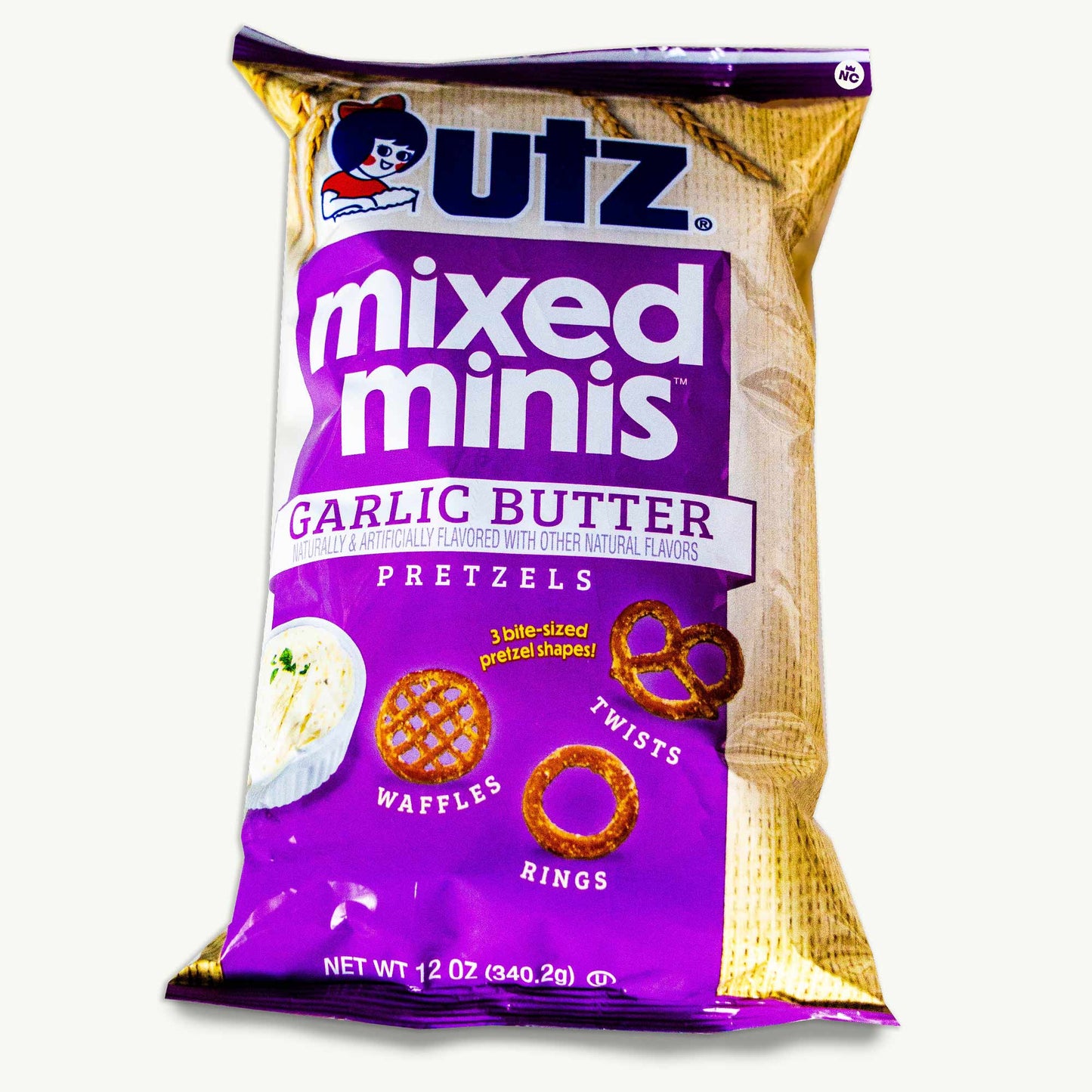 Utz Garlic Butter Mixed Minis Pretzels 12oz