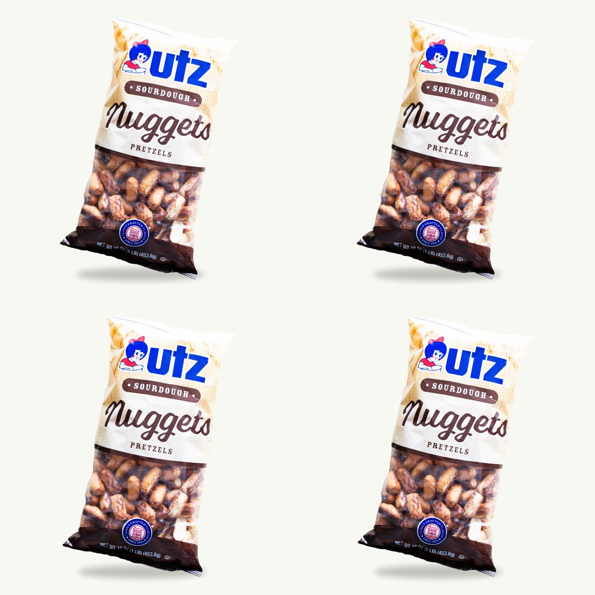 Utz Sourdough Nuggets Pretzels 16oz — 4-pack