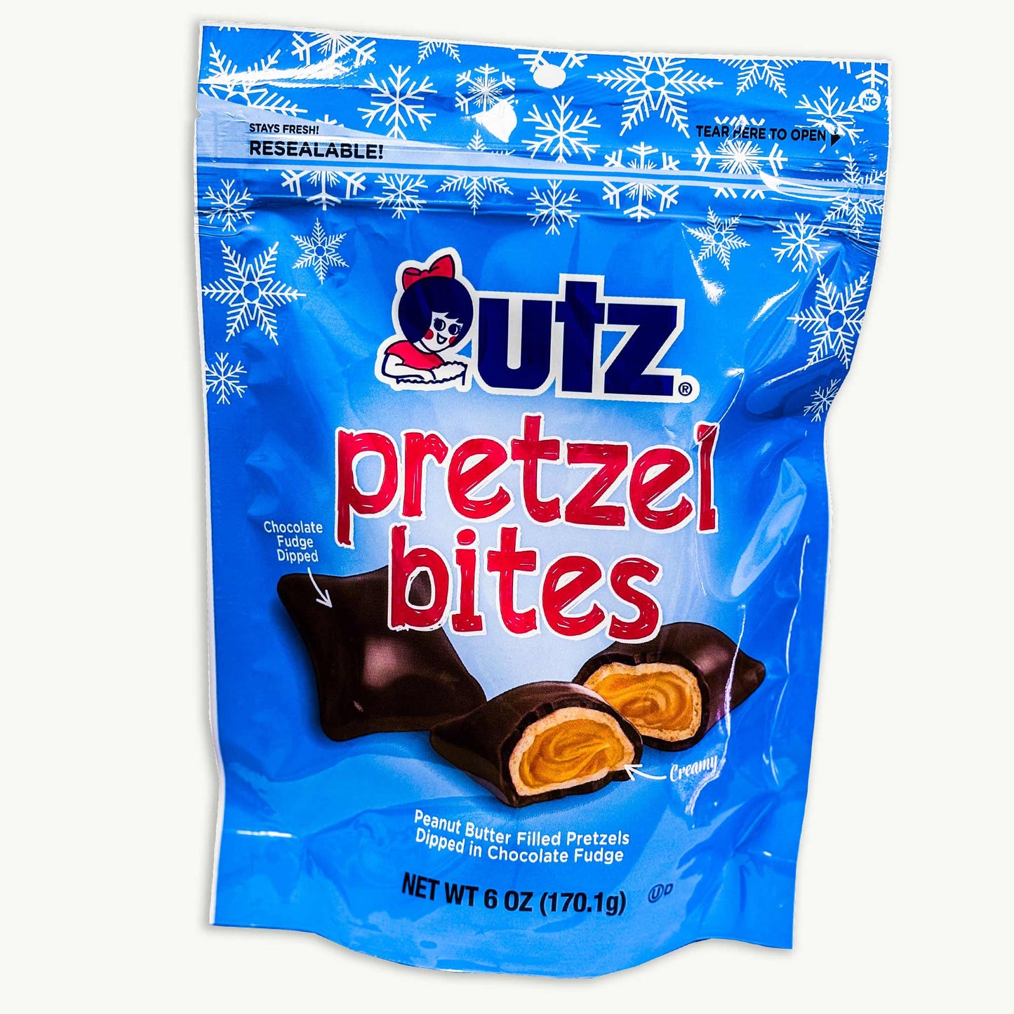 Utz Peanut Butter Chocolate Fudge Pretzel Bites 6oz