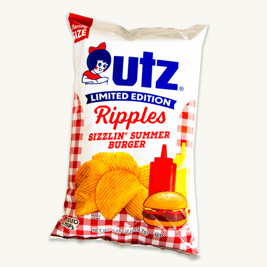 Utz Sizzlin' Summer Burger Ripple Potato Chips 7.75oz