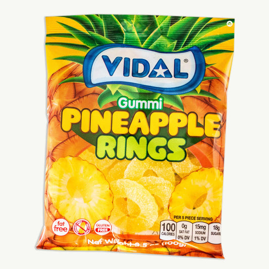 Vidal Pineapple Rings Gummies 3.5oz