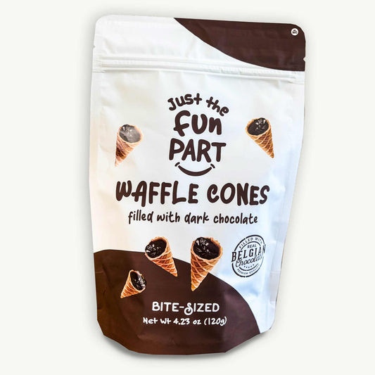 Just the Fun Part Dark Chocolate Waffle Cones 4.23oz