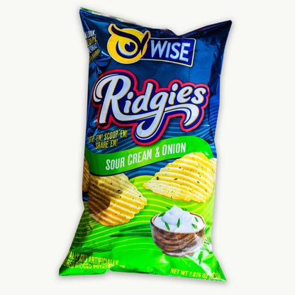 Wise Ridgies Sour Cream Onion Potato Chips 7.87oz