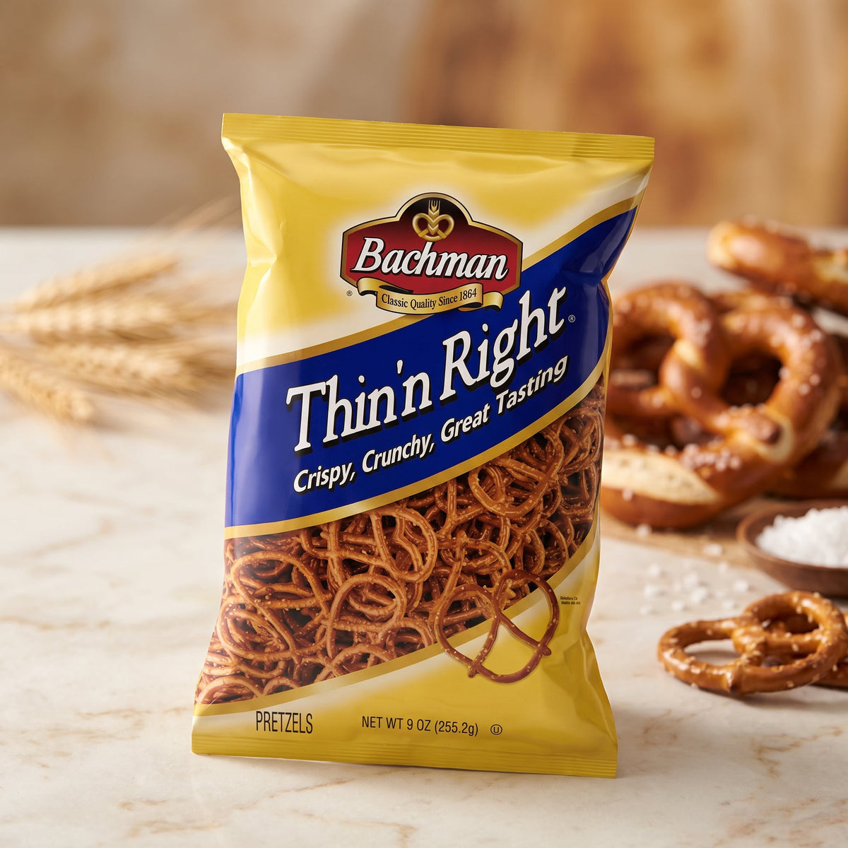 Bachman Pretzels Variety Pack – Thin 'n Right Pretzels (3), Butter Twist Pretzels (3) – Pretzel Variety Packs – 6 Bags
