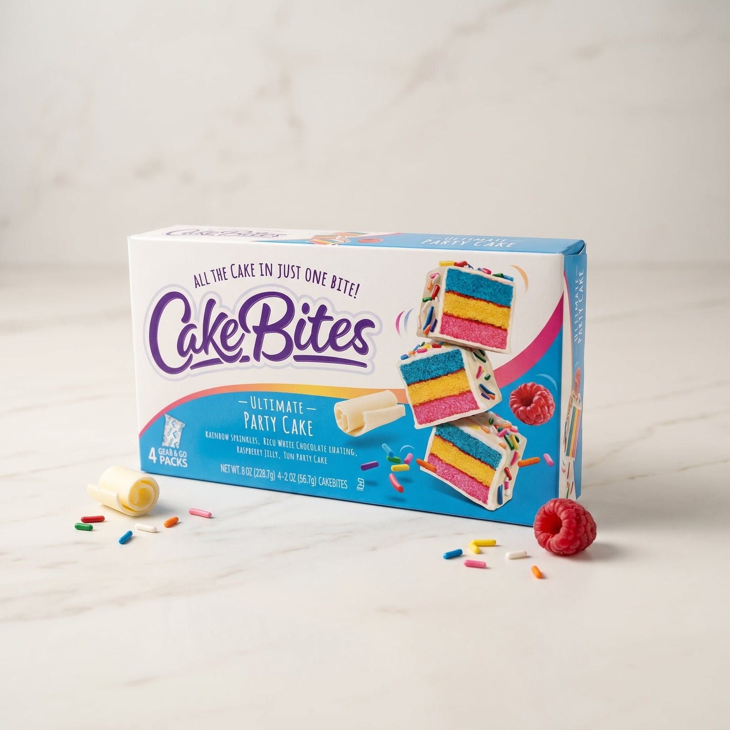 Cakebites Ultimate Party Cake — Grab & Go 8oz (4 × 2oz packs)