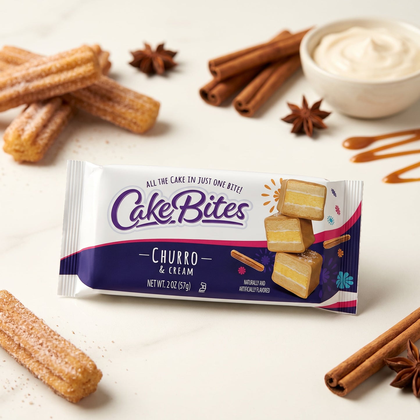 Cakebites Churro and Cream 2oz — luxe scene