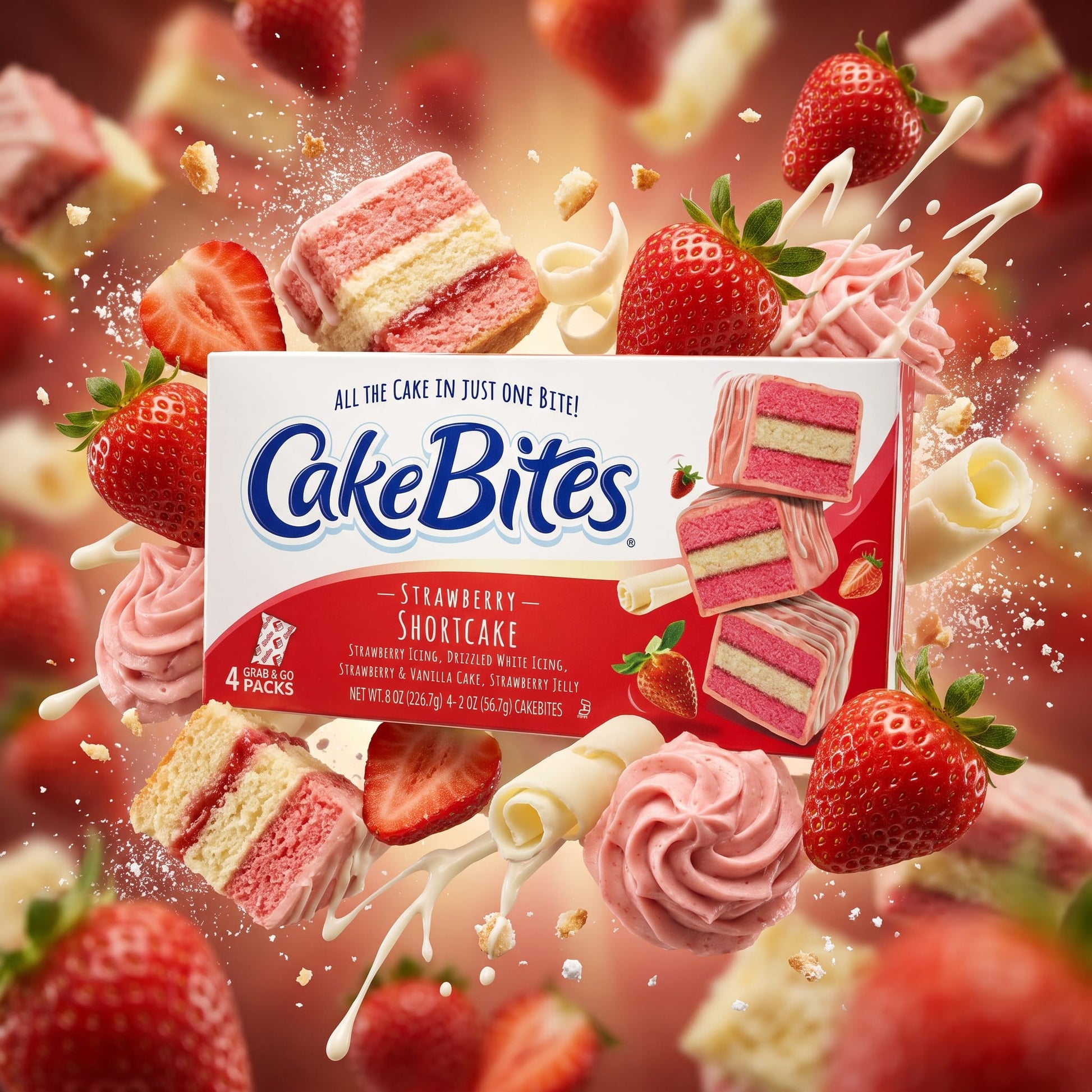 cakebites strawberry cake 2oz — creative scene