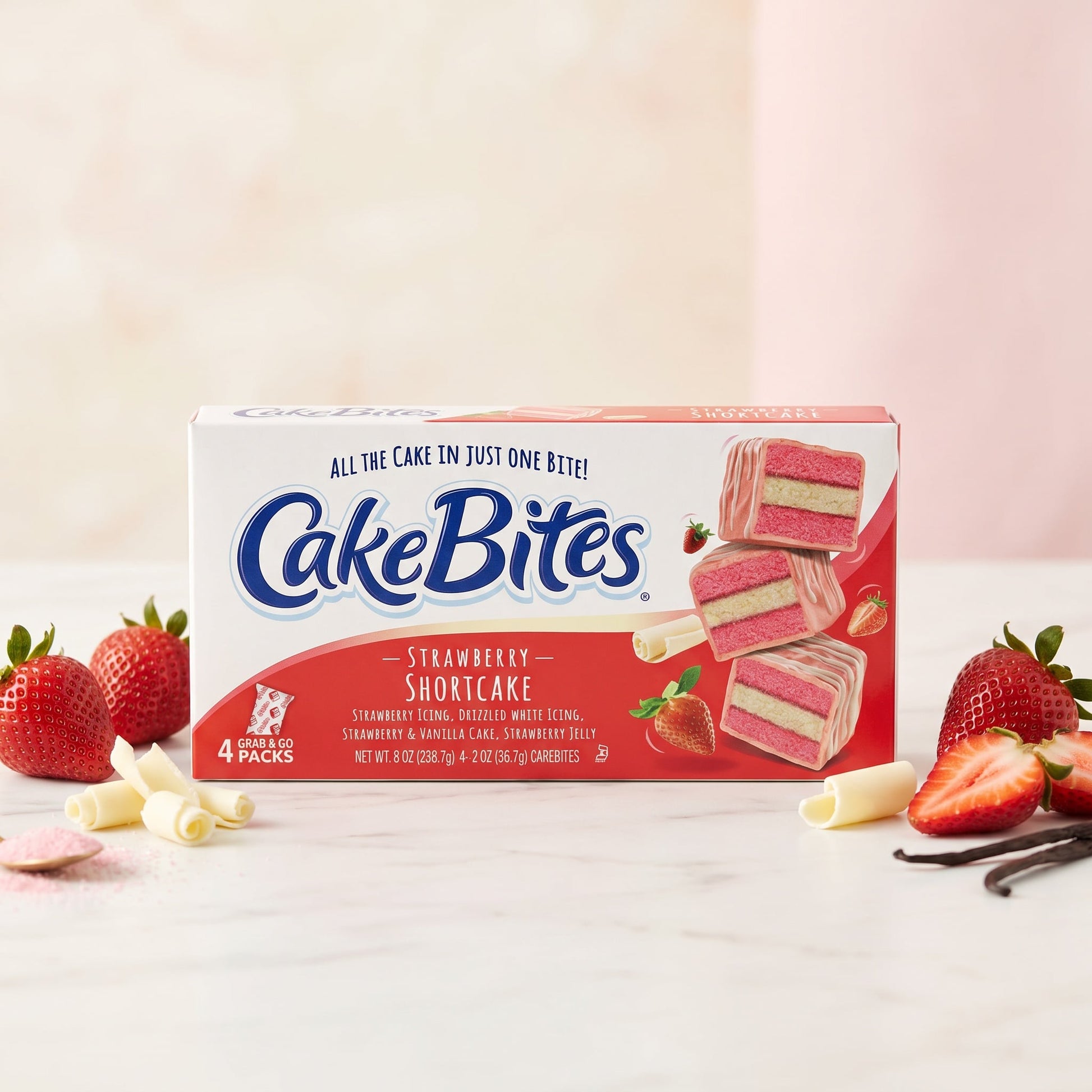 cakebites strawberry cake 2oz — luxe scene
