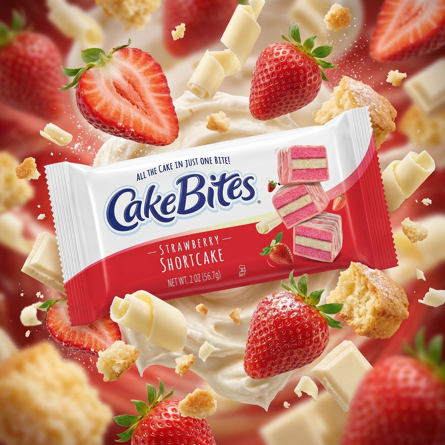 Cakebites Strawberry Shortcake 2oz