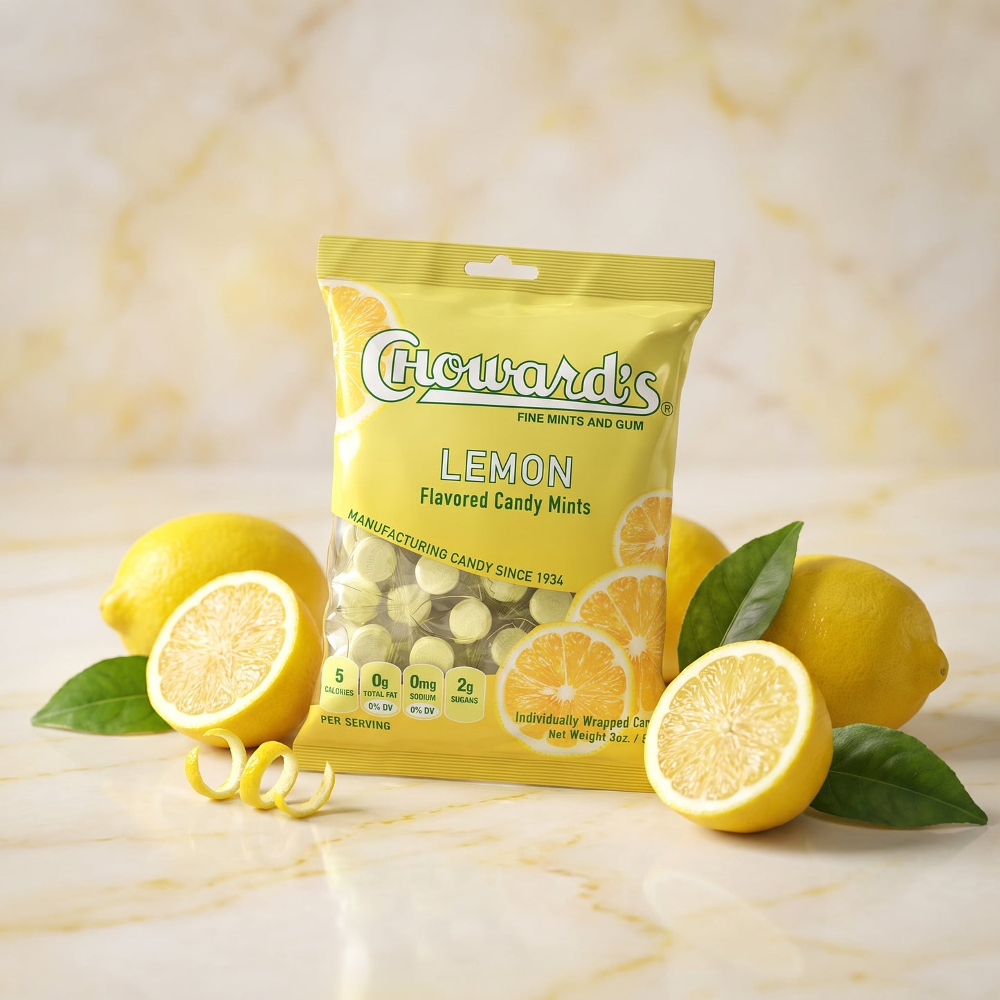 Choward's Lemon Flavored Mint Candy 3oz — luxe scene