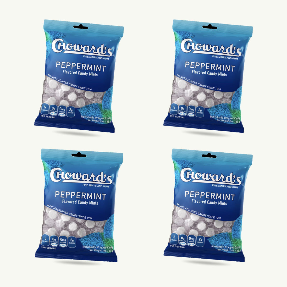 Choward's Pepperminf Flavored Candy Mints 3oz — 4-pack