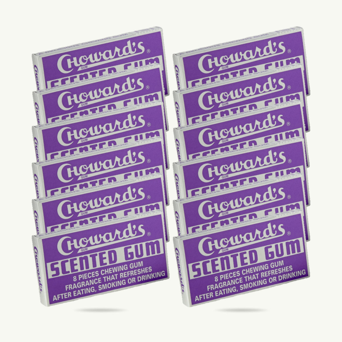 Choward's Scented Gum — Violet Chewing Gum, 8-Piece Pack