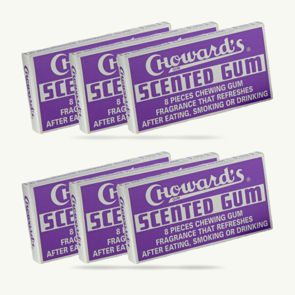 Choward's Scented Gum — Violet Chewing Gum, 8-Piece Pack