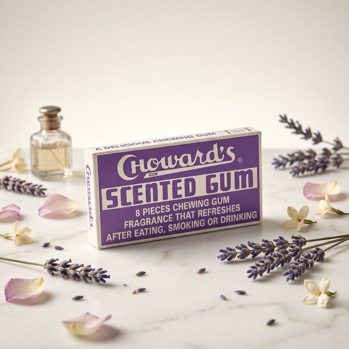 Choward's Scented Gum — Violet Chewing Gum, 8-Piece Pack