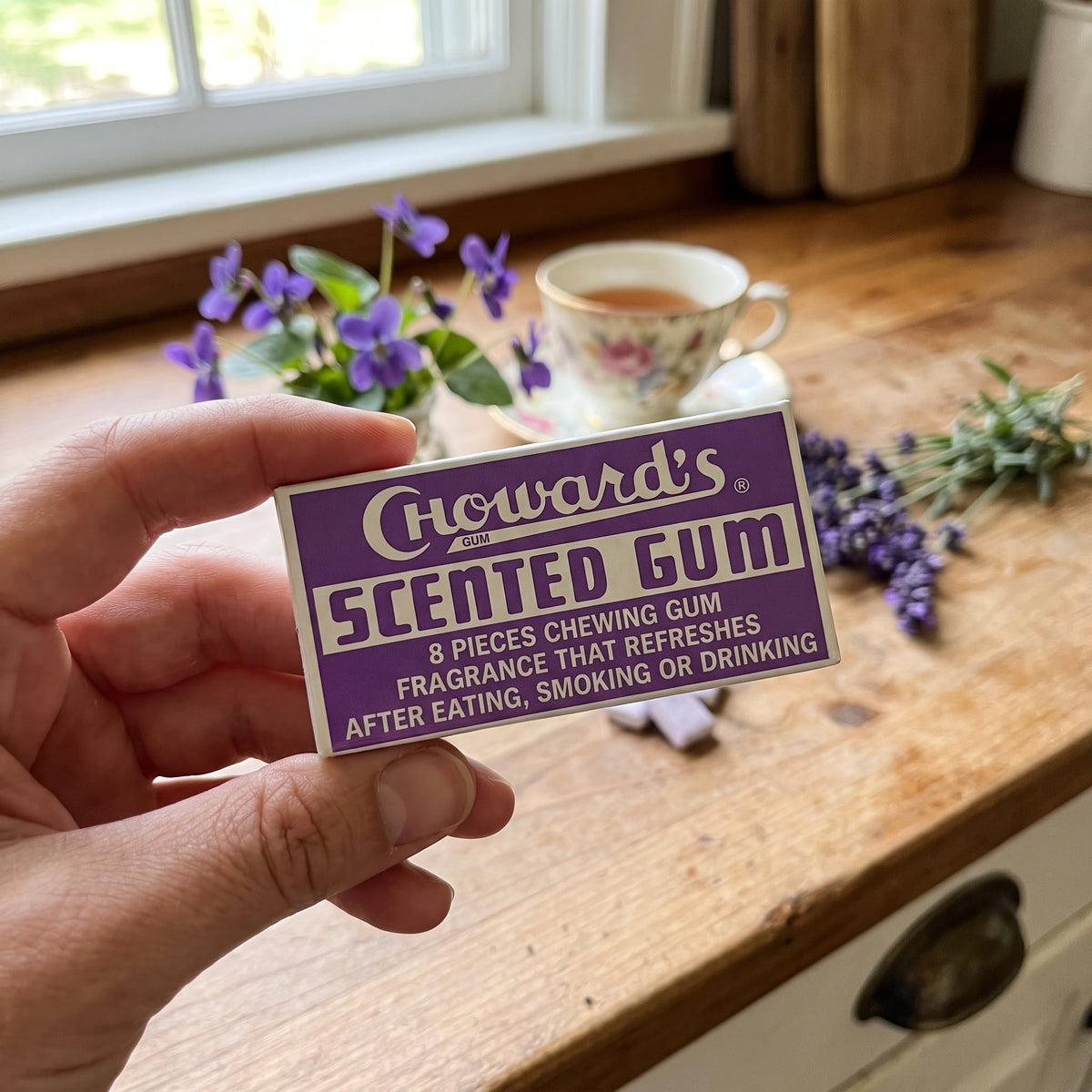 Choward's Scented Gum — Violet Chewing Gum, 8-Piece Pack
