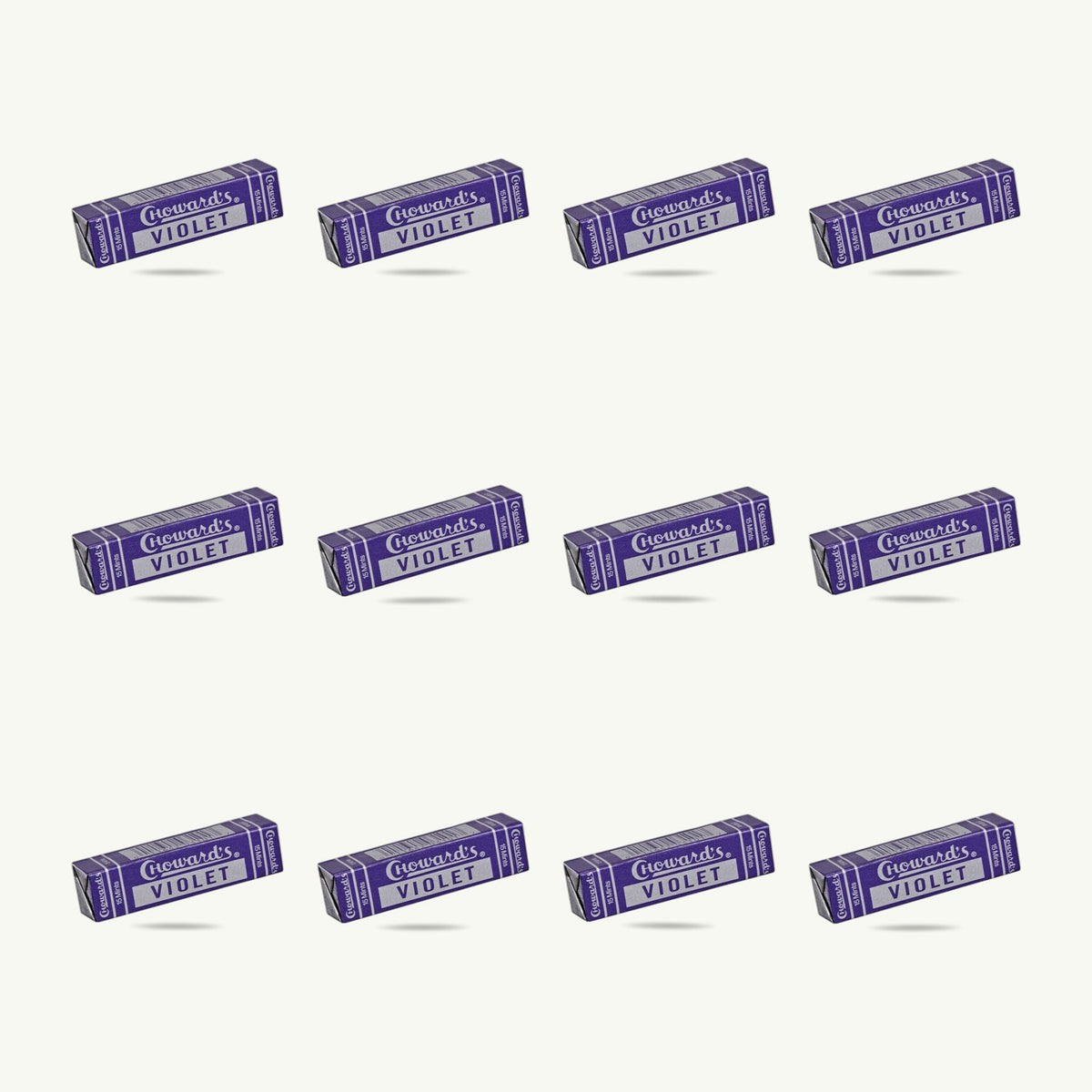 Choward's Violet Flavored Candy Mints 15ct Roll — 12-pack