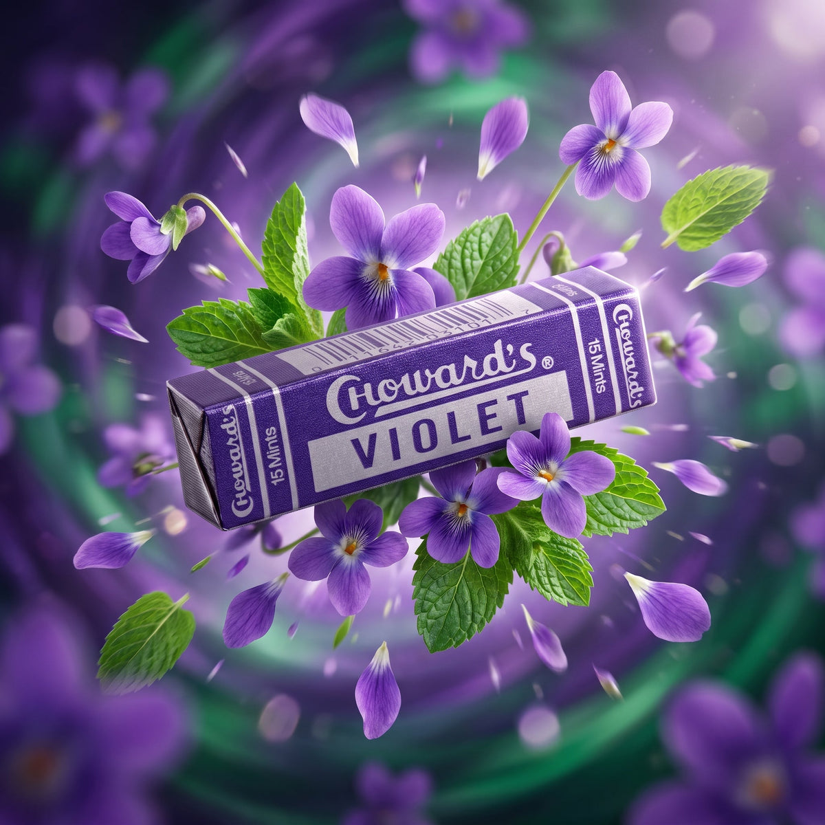 Choward's Violet Flavored Candy Mints 15ct Roll — creative scene