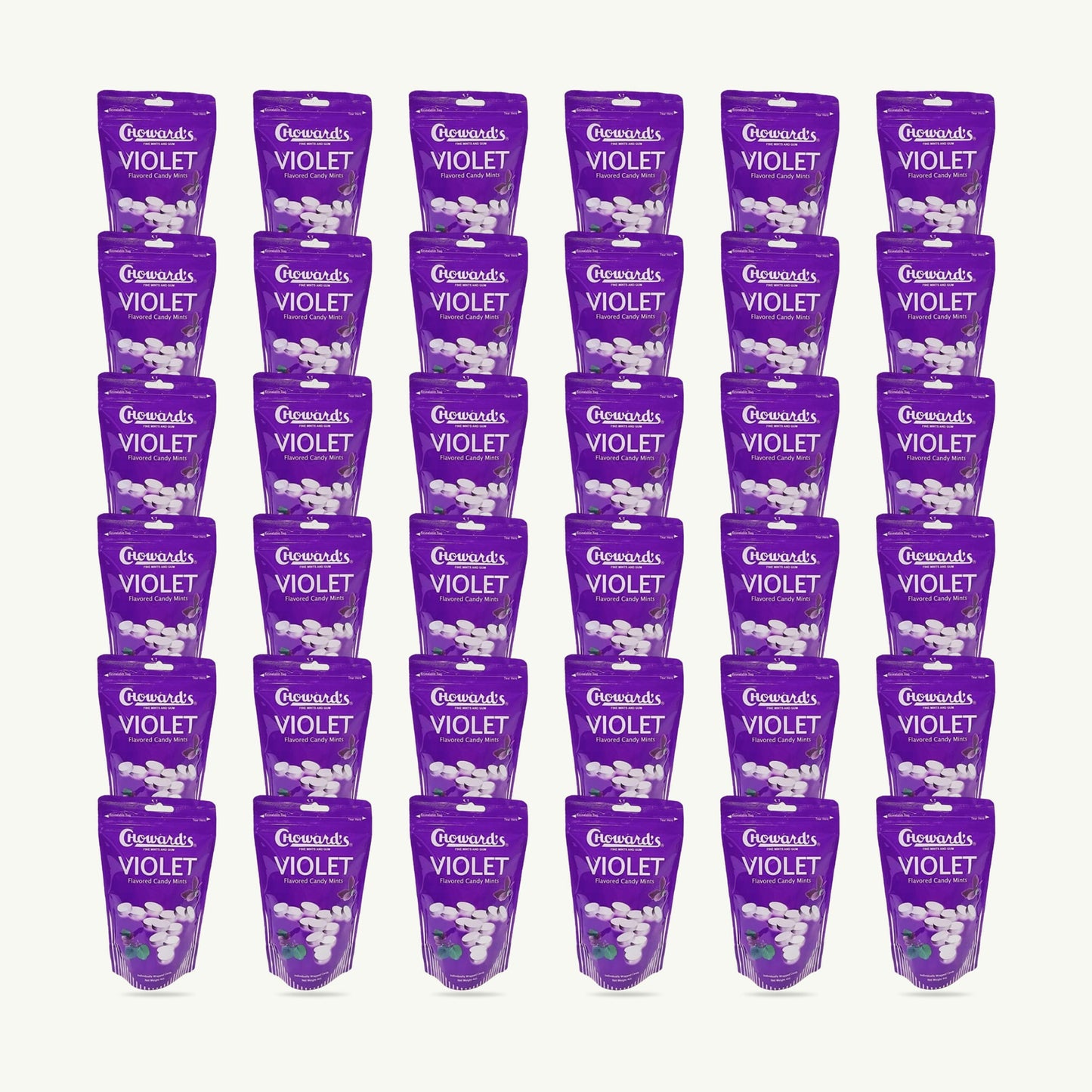 Choward's Violet Flavored Candy Mints 4oz — 36-pack