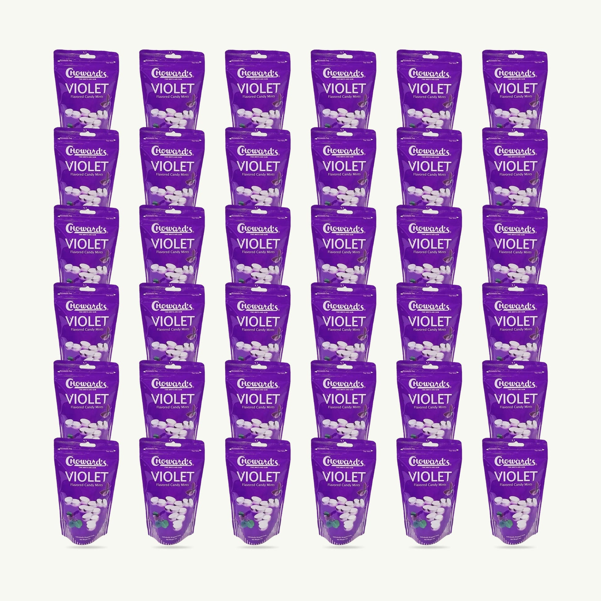 Choward's Violet Flavored Candy Mints 4oz — 36-pack