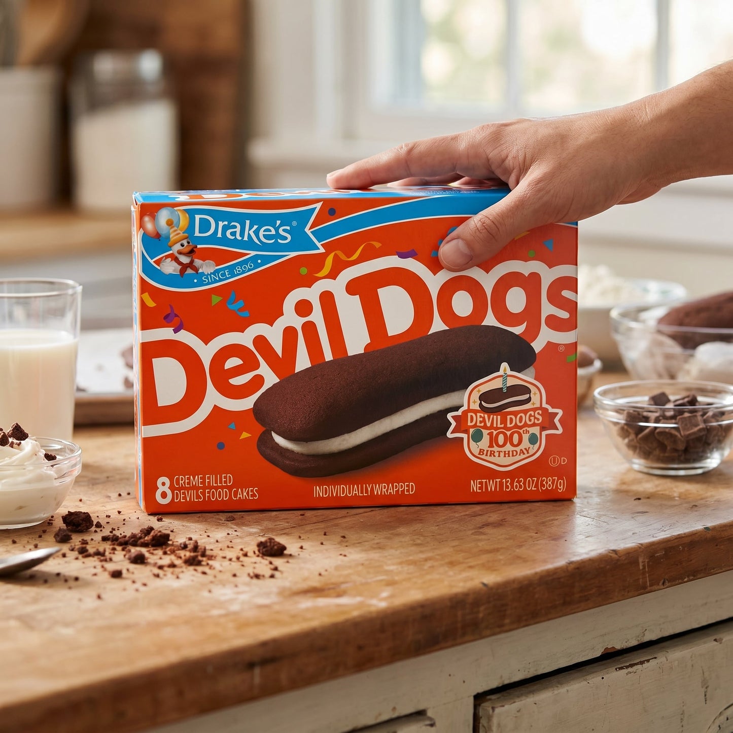 Drake's Snack Cakes Variety Pack – Devil Dogs (3), Yodels (3) – Cream-Filled Snack Cakes – 6 Boxes