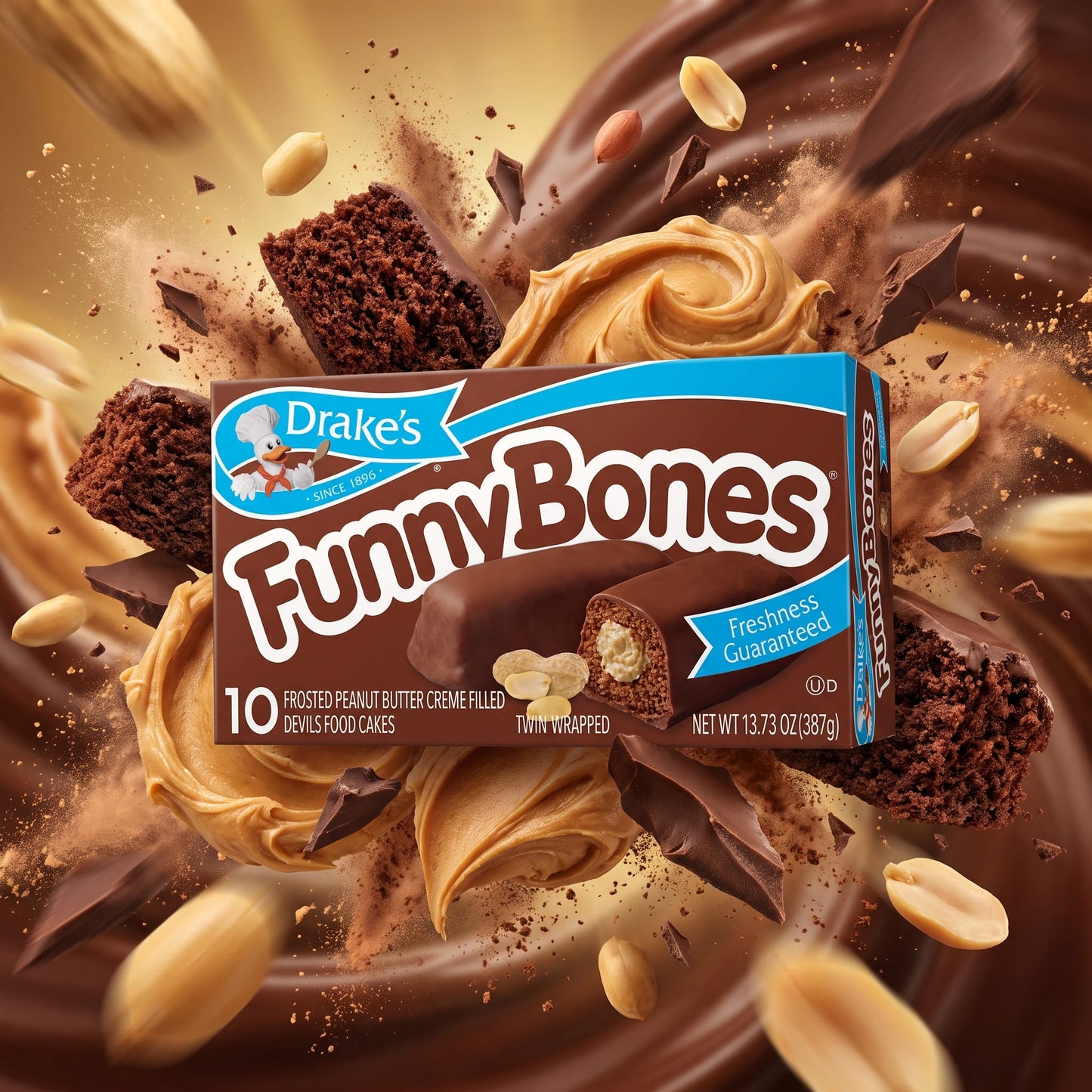 Drake's Funny Bones 13.73oz 10ct
