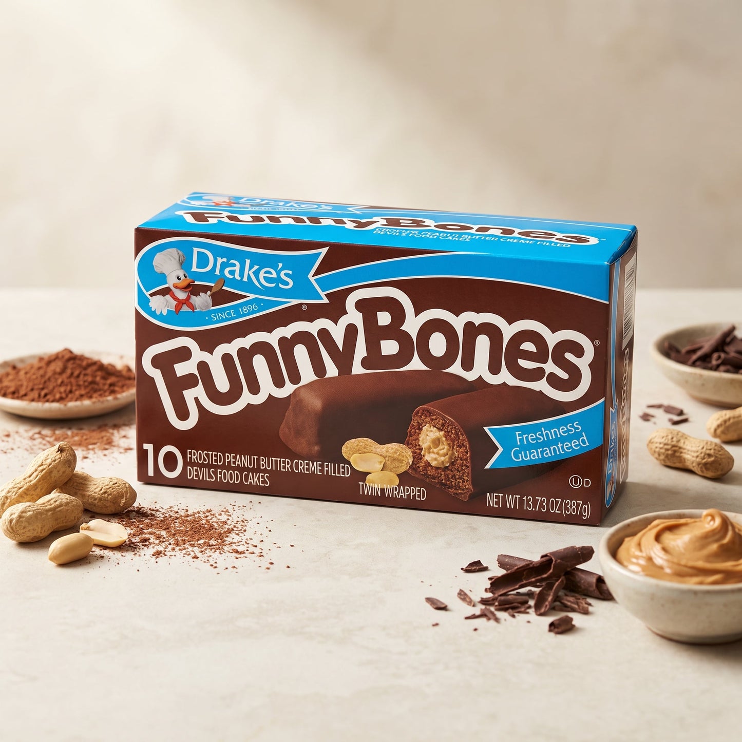 Drake's Funny Bones 13.73oz 10ct