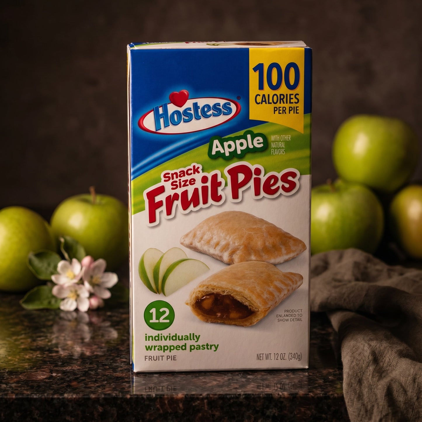 Hostess Apple Fruit Pies 12oz 12ct