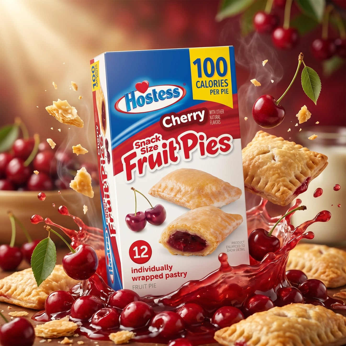 Hostess Cherry Fruit Pies 12oz 12ct