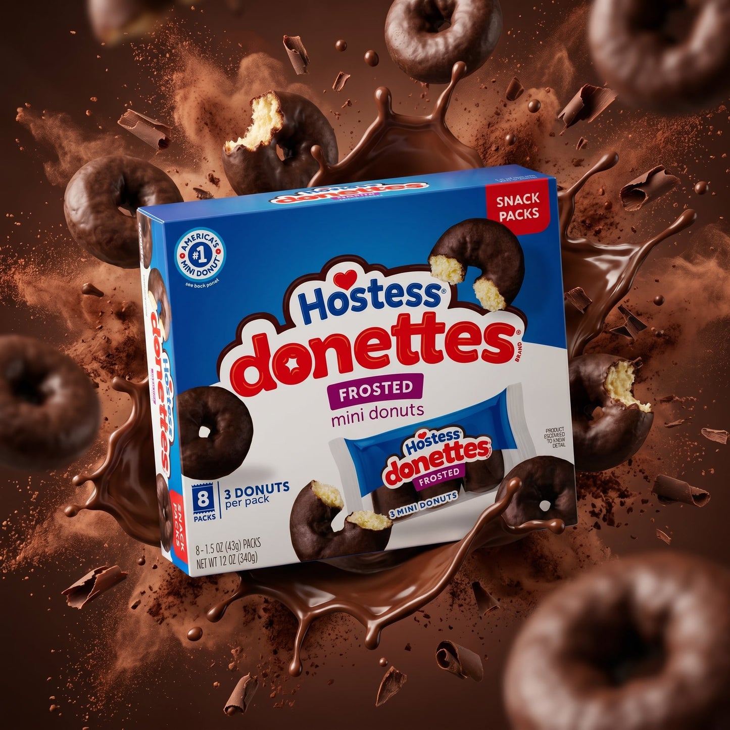 Hostess Donettes Frosted Mini Donuts 12oz 8ct