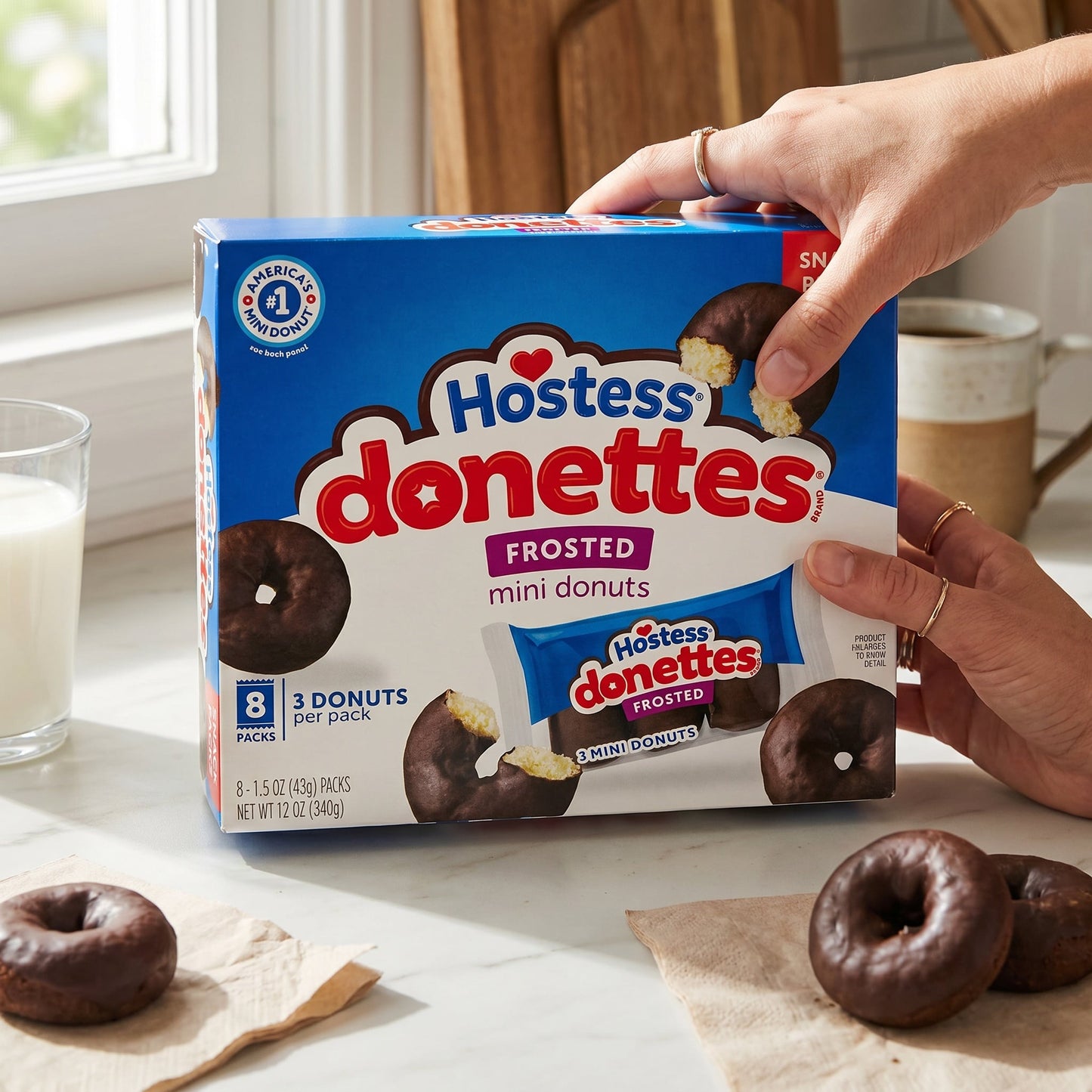 Hostess Donettes Frosted Mini Donuts 12oz 8ct