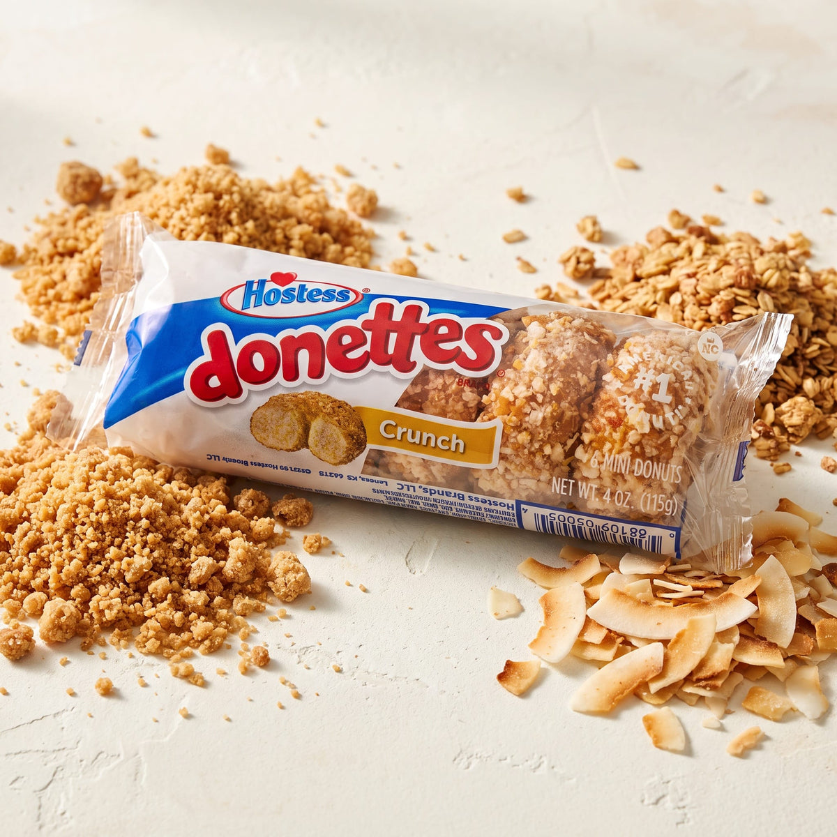 Hostess Crunch Donettes - 6 Mini Donuts - 4oz
