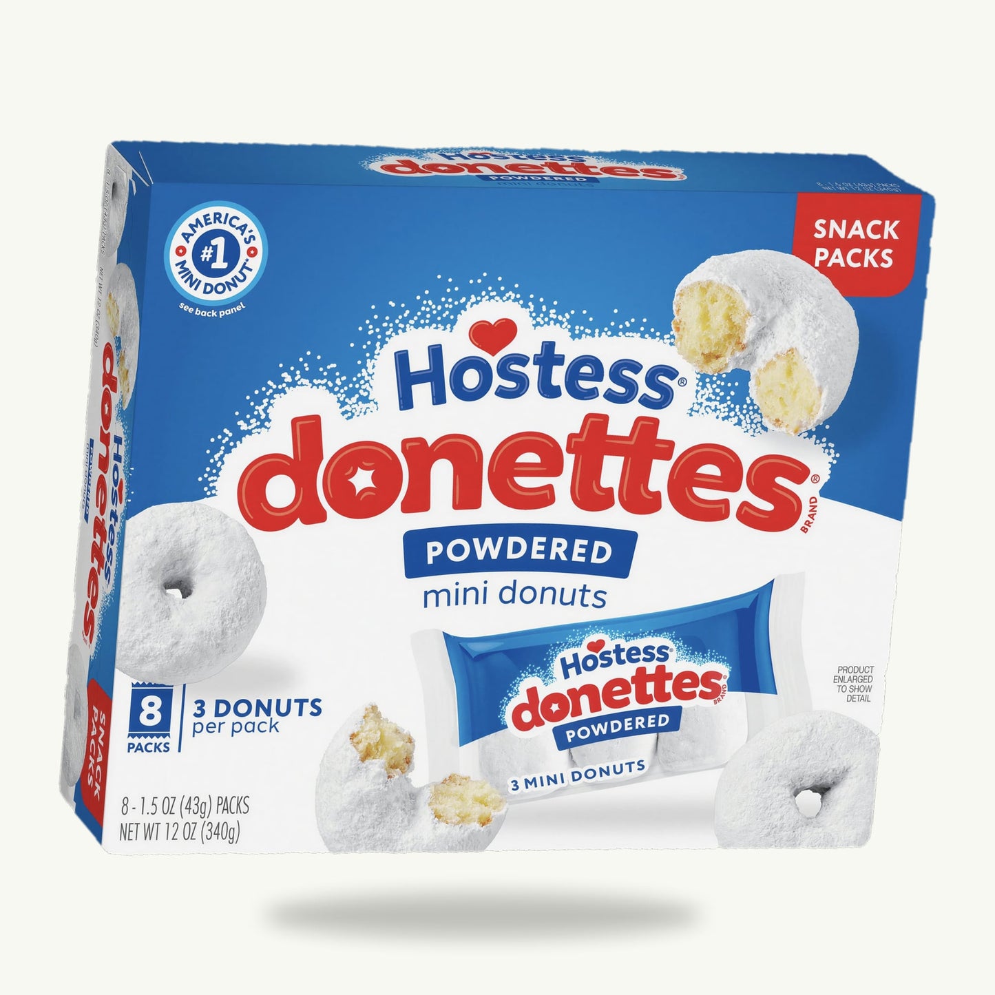 Hostess Donettes Powdered Mini Donuts 12oz 8ct