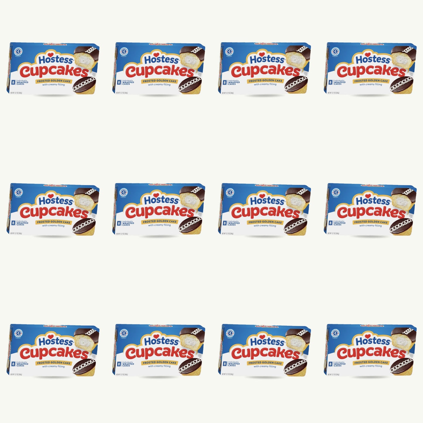 Hostess Cupcakes Frosted Golden Cake 12.7oz 8ct