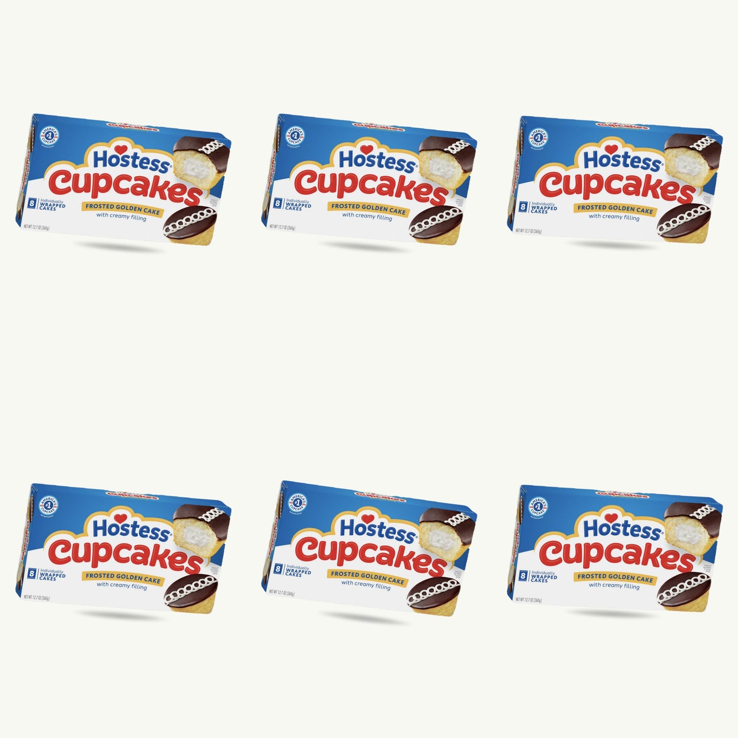 Hostess Cupcakes Frosted Golden Cake 12.7oz 8ct
