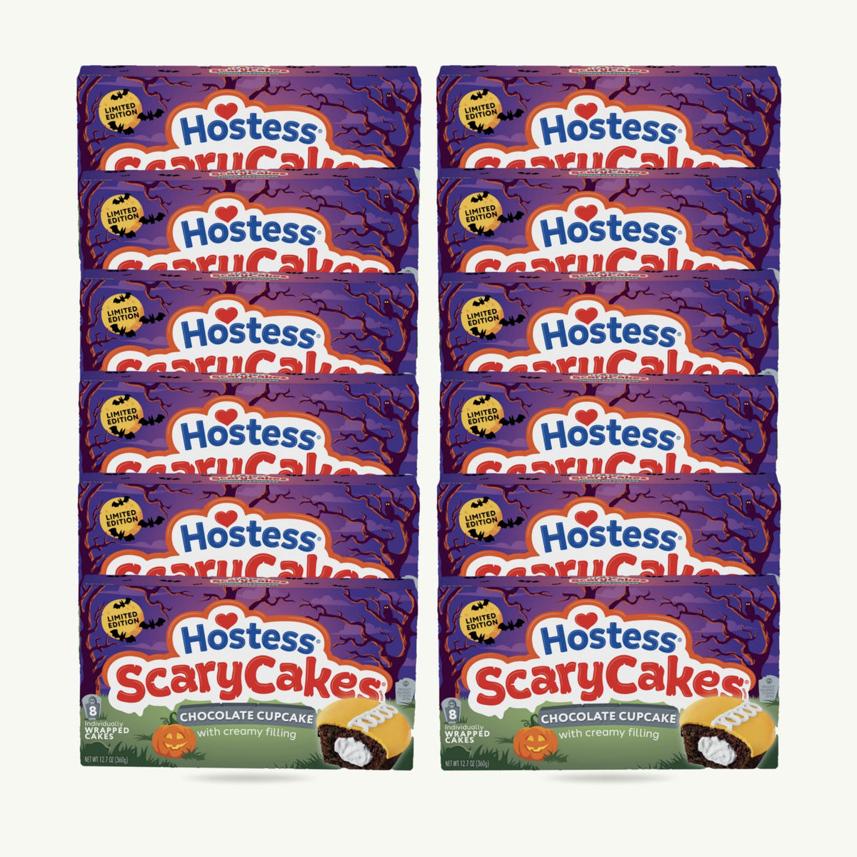 Hostess Scary Cakes Halloween Chocolate Cupcake 12.7oz 8ct