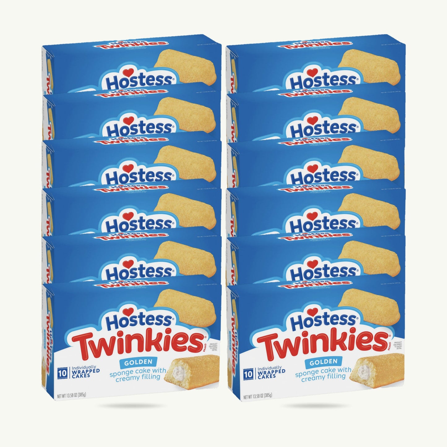 Hostess Twinkies Golden Sponge Cake Creme Filling 13.58oz 10ct