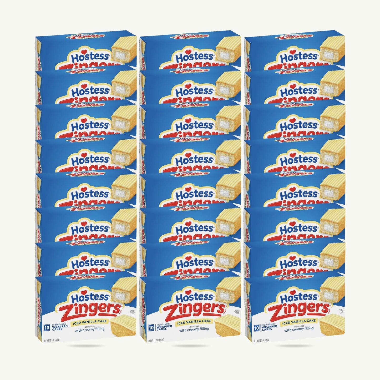 Hostess Zingers Iced Vanilla Cake 12.7oz 10ct